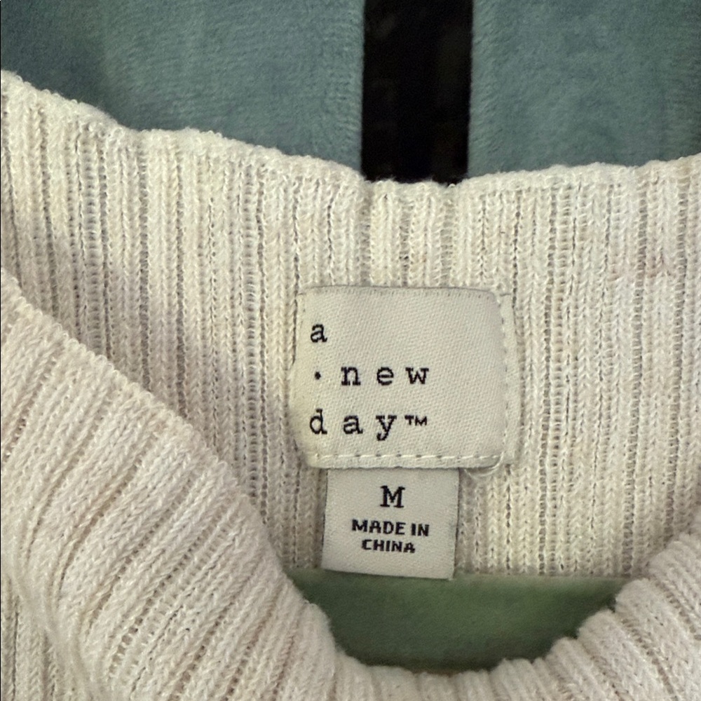 a new day Cream Ribbed Midi Dress - Picture 2 of 4
